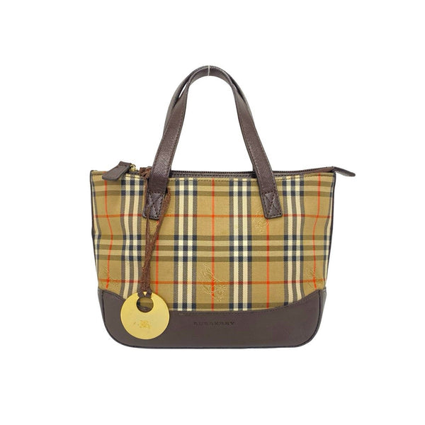Burberry Nova Check Shadow Horse Leather Handbag