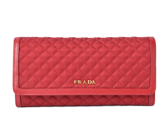 Prada Nylon Quilted Long Wallet 1M1132