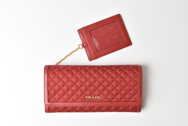 Prada Nylon Quilted Long Wallet 1M1132