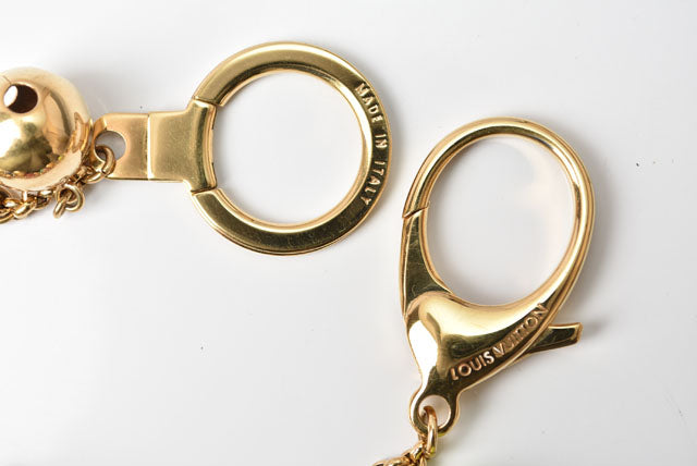 Louis Vuitton Metal Keychain Charm Gold M62226