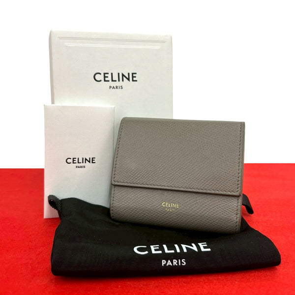 CELINE Tri-fold Leather Wallet