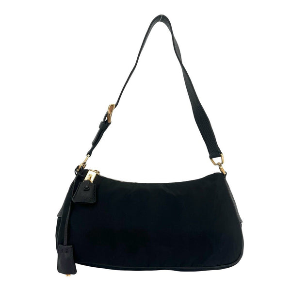 Prada Tessuto Nylon Leather Shoulder Bag