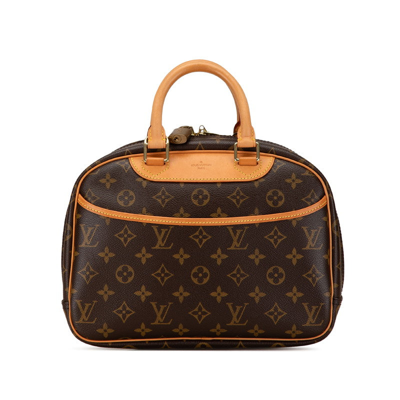 Louis Vuitton Monogram Trouville Handbag M42228 Brown PVC Leather