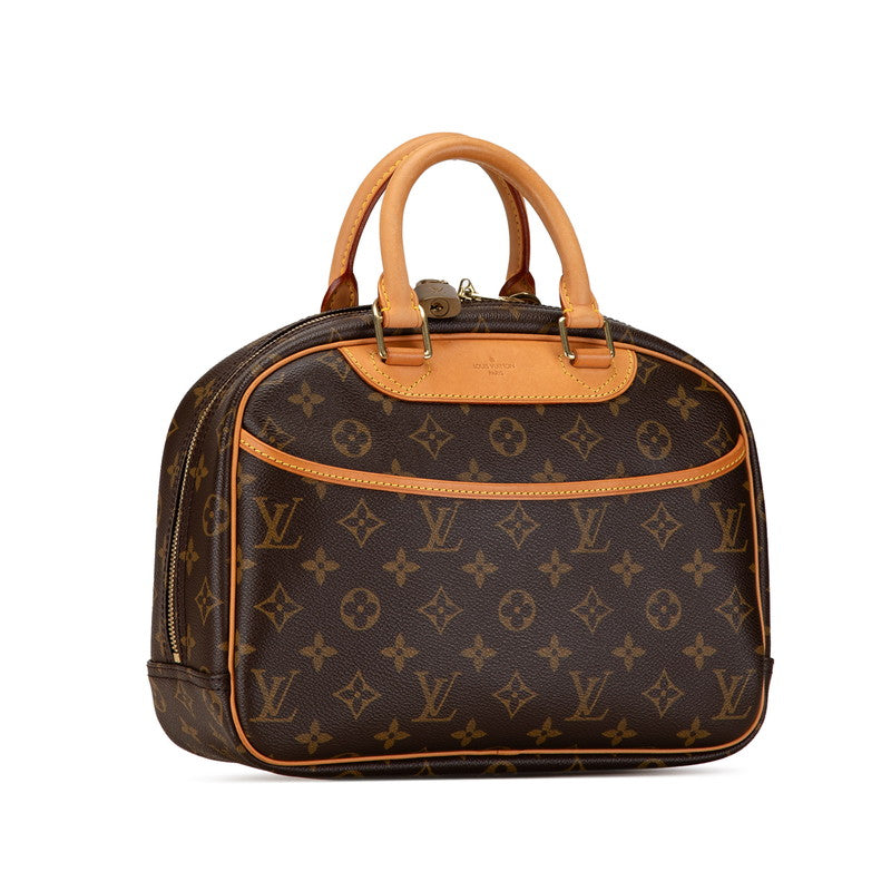 Louis Vuitton Monogram Trouville Handbag M42228 Brown PVC Leather