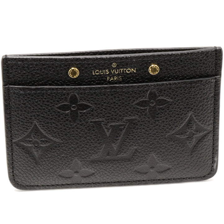 Louis Vuitton Leather Card Case Monogram Noir