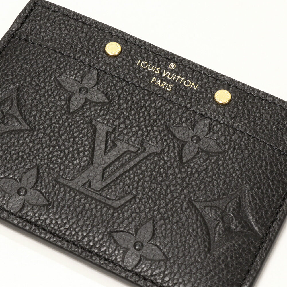 Louis Vuitton Leather Card Case Monogram Noir