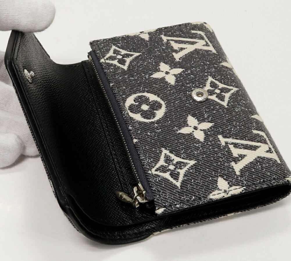 Louis Vuitton Monogram Denim Victorine M81859 Black Cloth ref