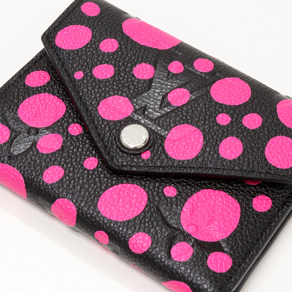 Louis Vuitton Leather Wallet Monogram Black Pink