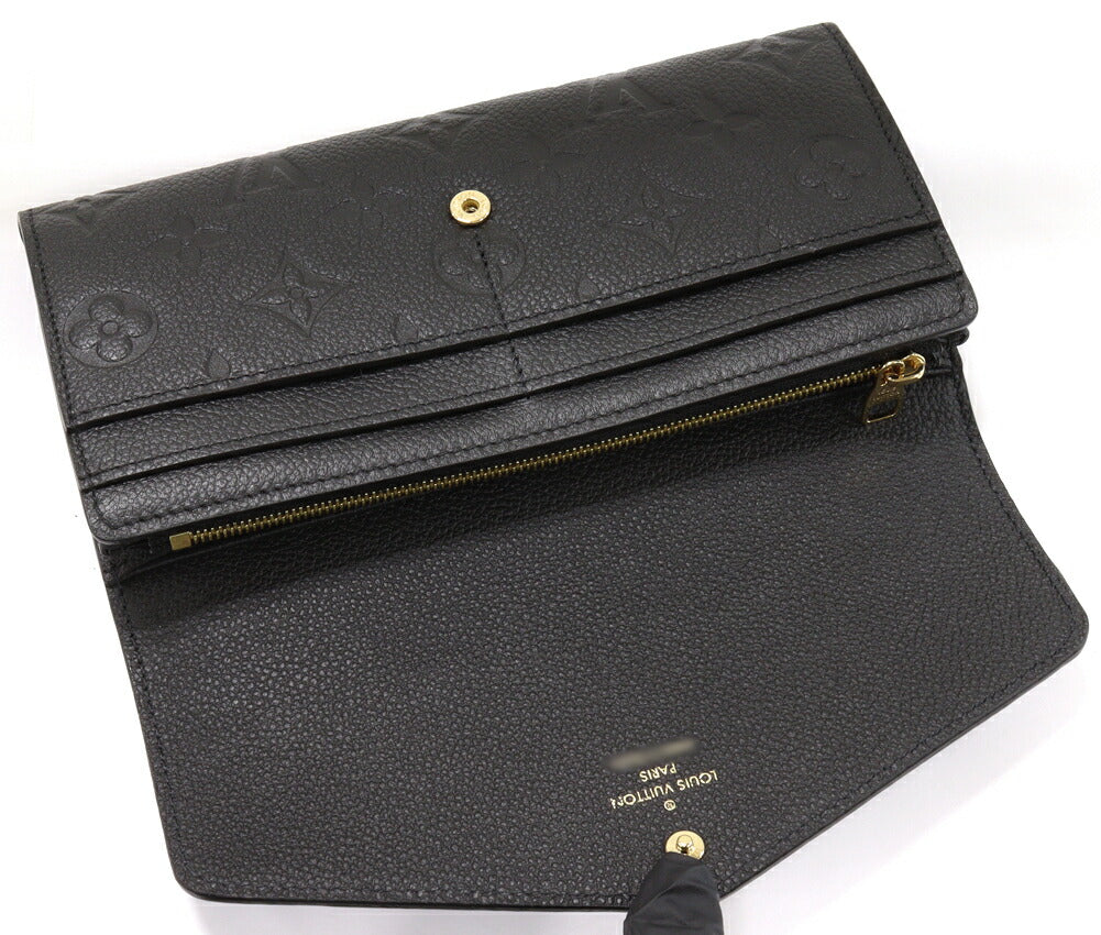 Louis Vuitton Monogram Empreinte Zip Wallet Noir