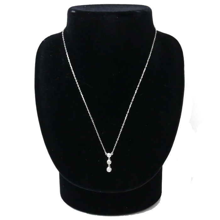 Mikimoto K18WG Diamond Pearl Necklace