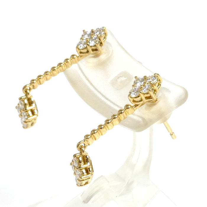 K18YG Yellow Gold Diamond Earrings