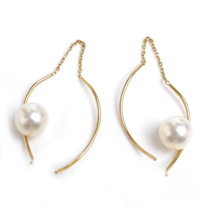 TASAKI K18YG Yellow Gold Pearl Earrings