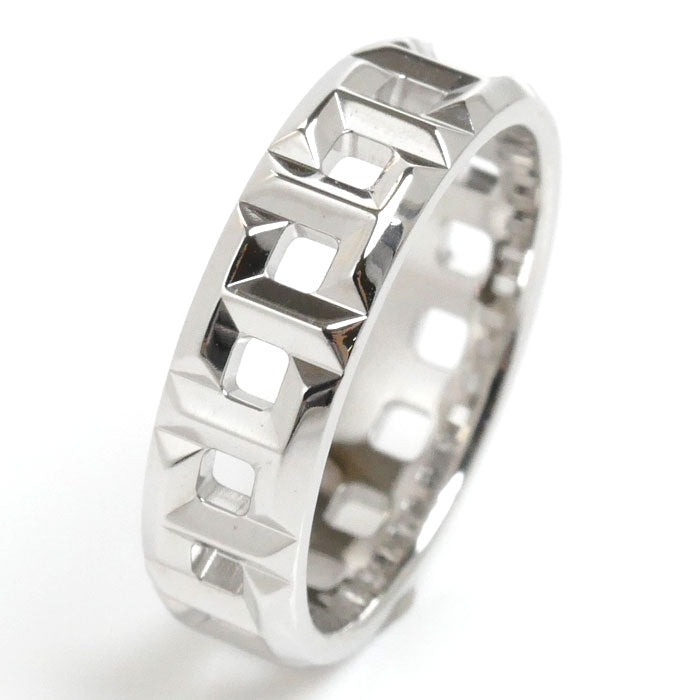 Tiffany & Co K18WG White Gold Wide Ring