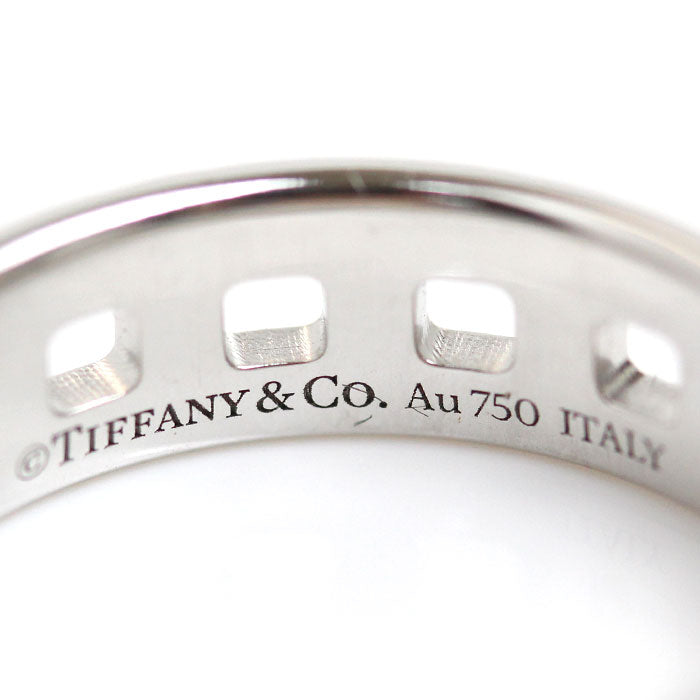 Tiffany & Co K18WG White Gold Wide Ring