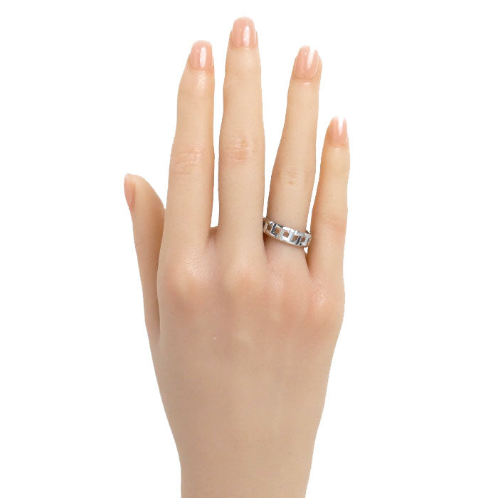 Tiffany & Co K18WG White Gold Wide Ring