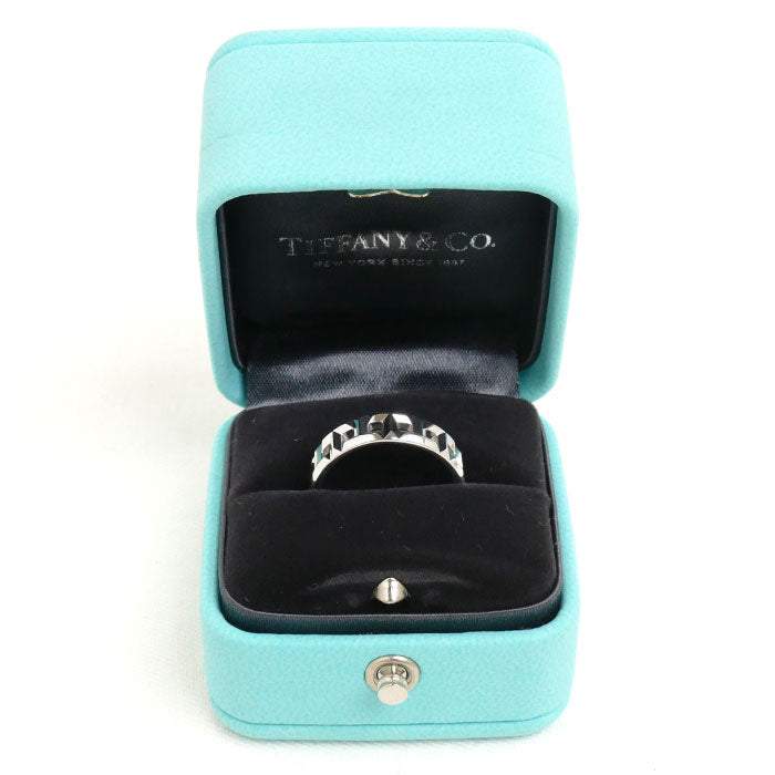 Tiffany & Co K18WG White Gold Wide Ring