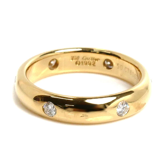 Cartier Yellow Gold Diamond Ring 6P Stella