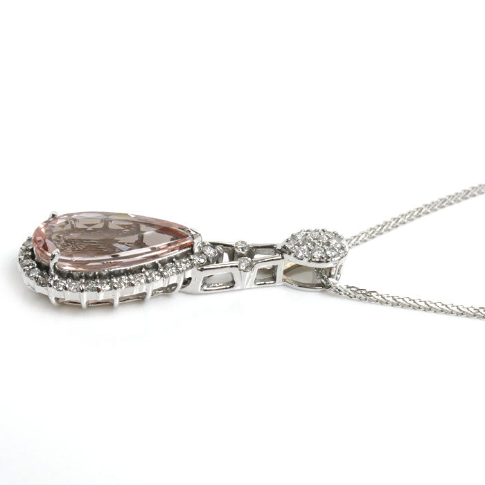 K18WG White Gold Morganite Necklace