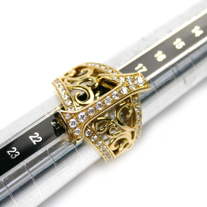 YUKIZAKI K18YG Yellow Gold Diamond Ring No.1