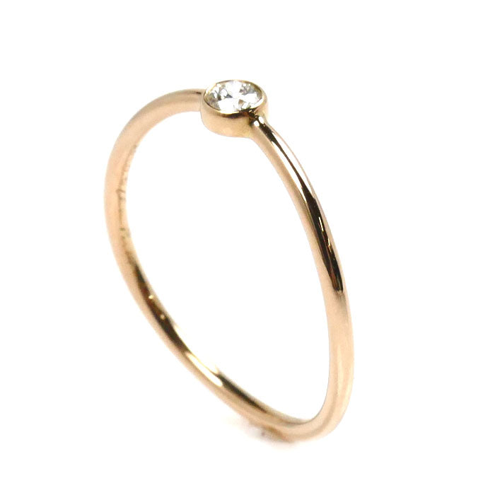 Tiffany & Co Pink Gold Diamond Wave Ring