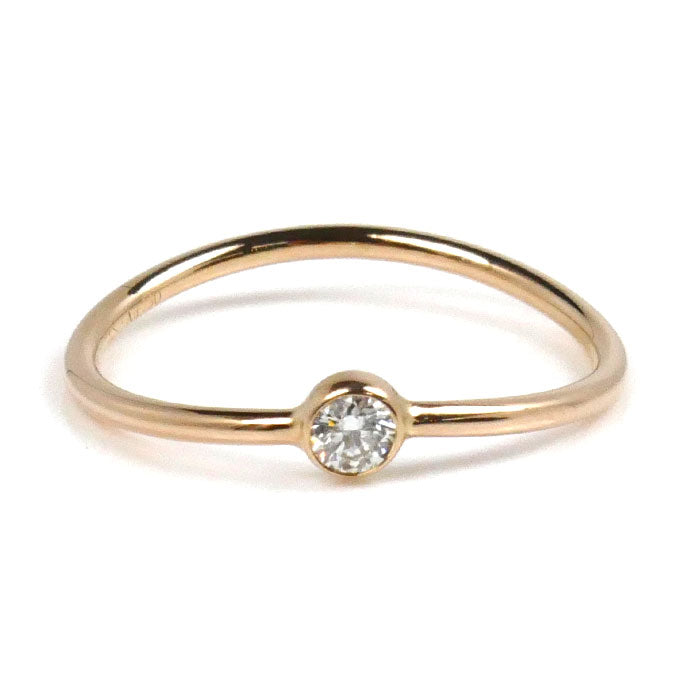 Tiffany & Co Pink Gold Diamond Wave Ring