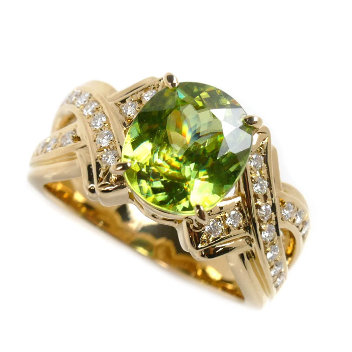 TASAKI K18YG Yellow Gold Ring Sphene Diamond