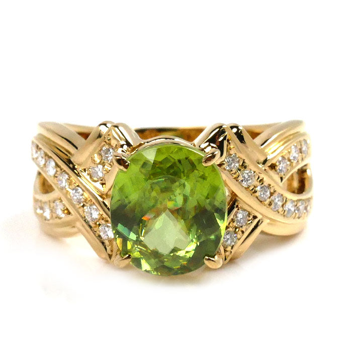 TASAKI K18YG Yellow Gold Ring Sphene Diamond