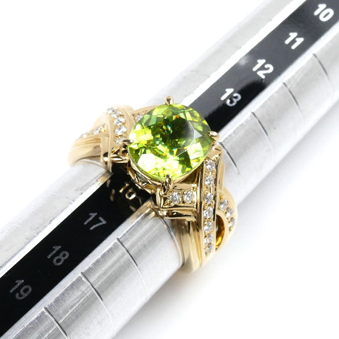 TASAKI K18YG Yellow Gold Ring Sphene Diamond