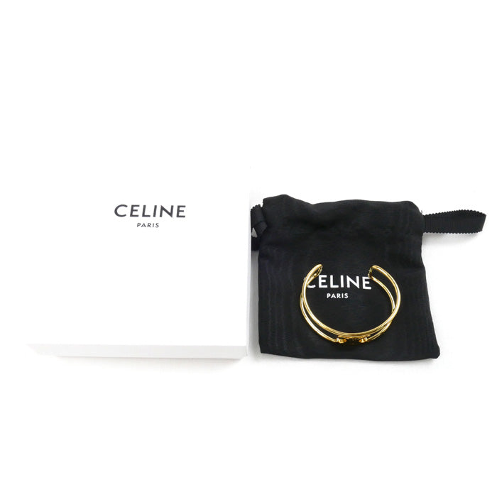 Celine Metal Maillon Triomphe Cuff Bangle