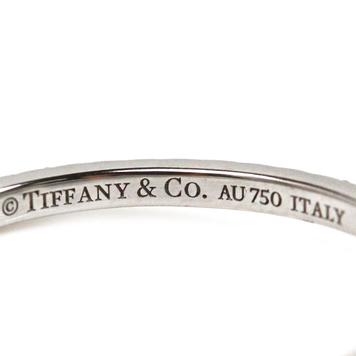 Tiffany & Co K18WG White Gold Diamond T Wire Full Circle Ring