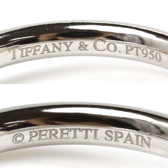 Tiffany & Co Platinum Diamond Curved Band Ring