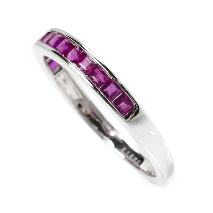 K18WG White Gold Ruby Ring