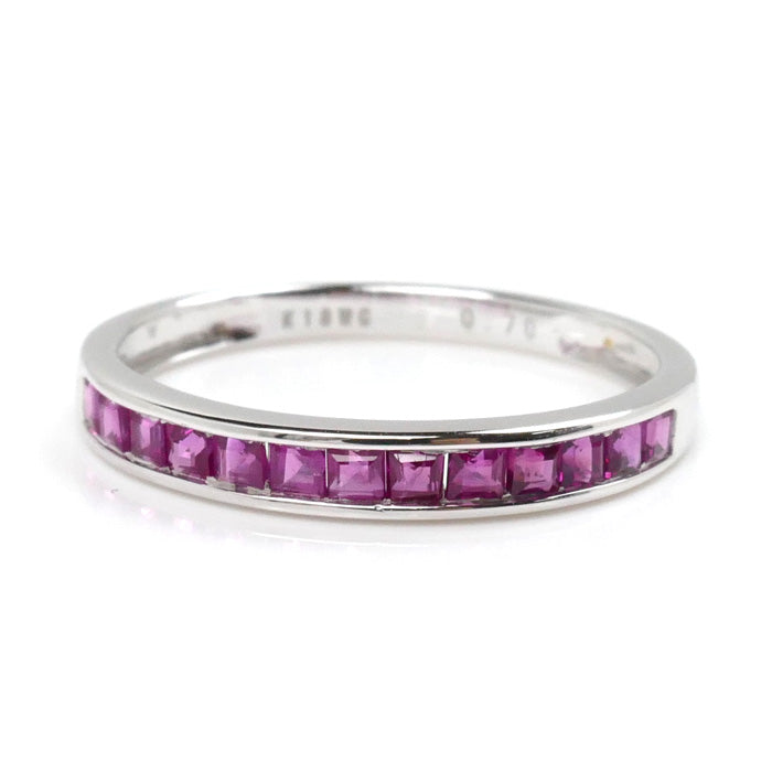 K18WG White Gold Ruby Ring