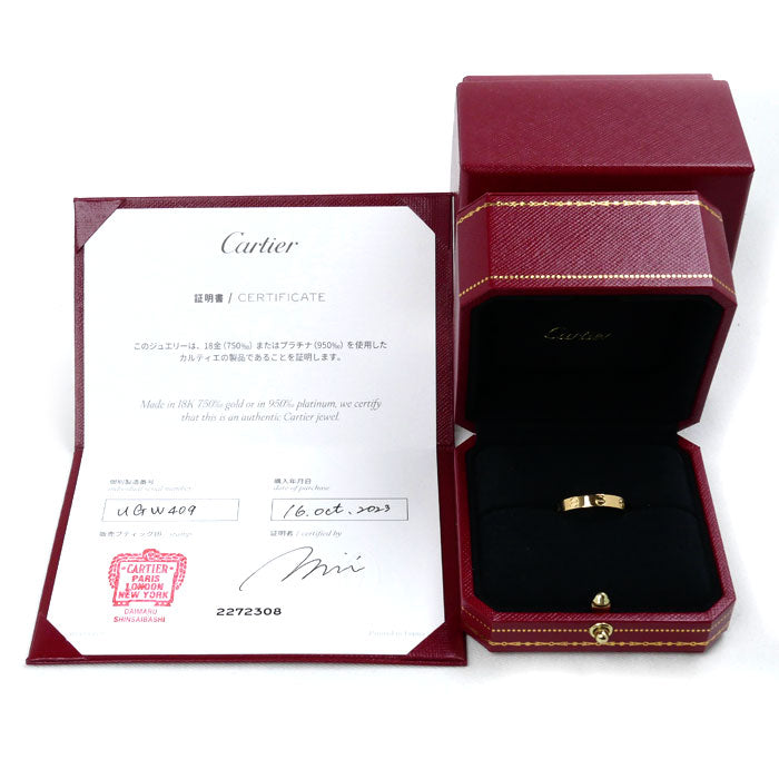 Cartier Yellow Gold Mini Love Ring B4085054