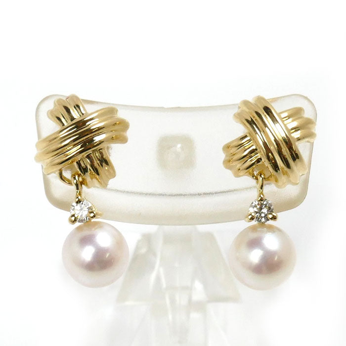 Tiffany & Co Yellow Gold Pearl Earrings