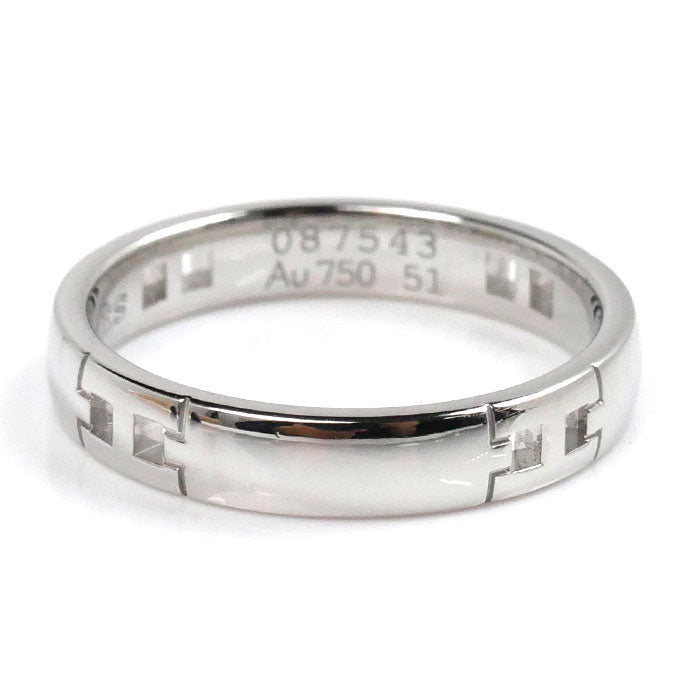 Hermes K18WG White Gold Hercules Ring