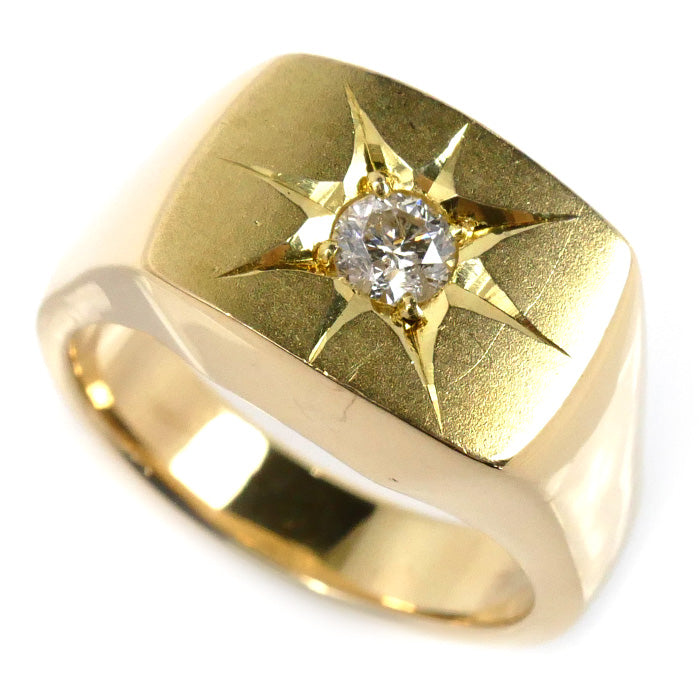 K18YG Yellow Gold Diamond Ring