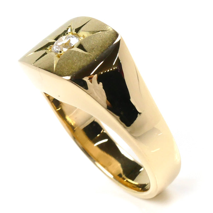 K18YG Yellow Gold Diamond Ring