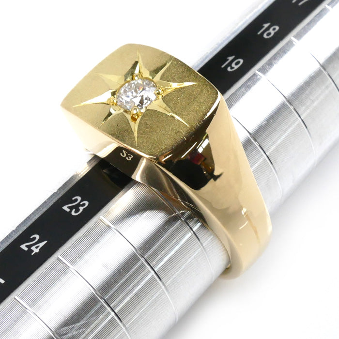 K18YG Yellow Gold Diamond Ring