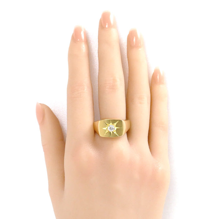 K18YG Yellow Gold Diamond Ring