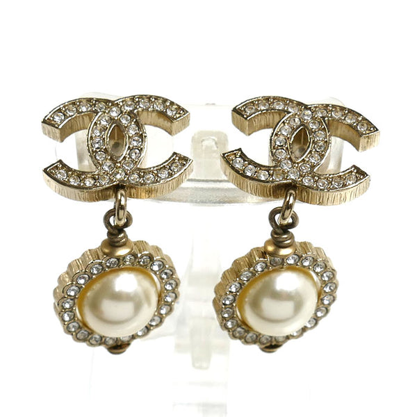 Chanel Coco Mark Imitation Pearl Earrings