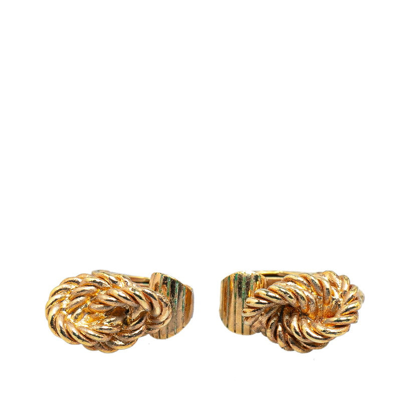 Dior Knot Motif Gold Earrings