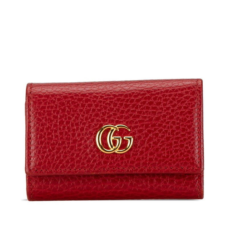 Gucci GG Marmont 6 Key Case Leather 456118 in Very Good Condition