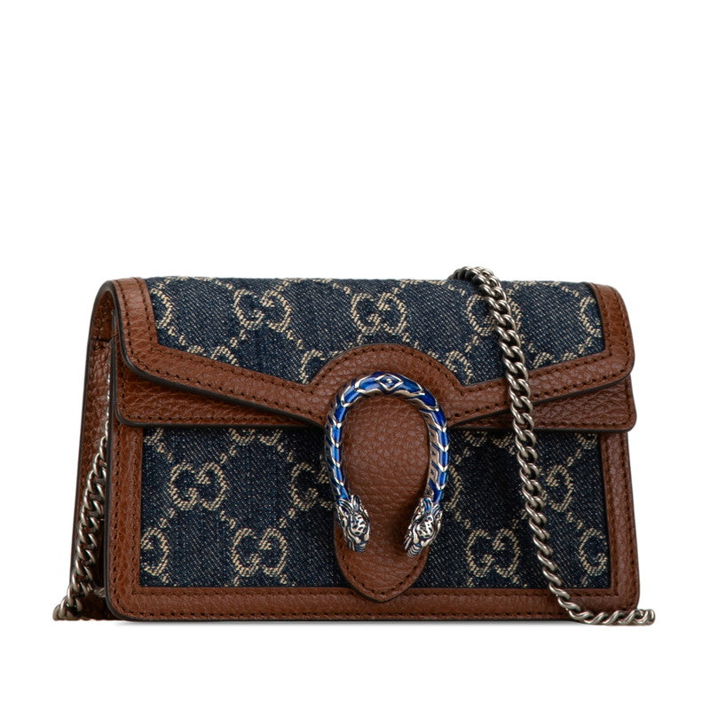 Gucci Dionysus Denim Leather Chain Shoulder Bag 476432 in Very Good Condition