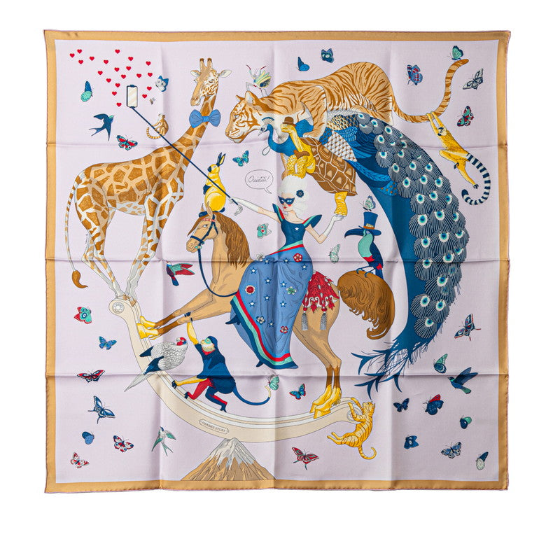 Hermes Story Silk Scarf 88cm x 88cm in Very Good Condition