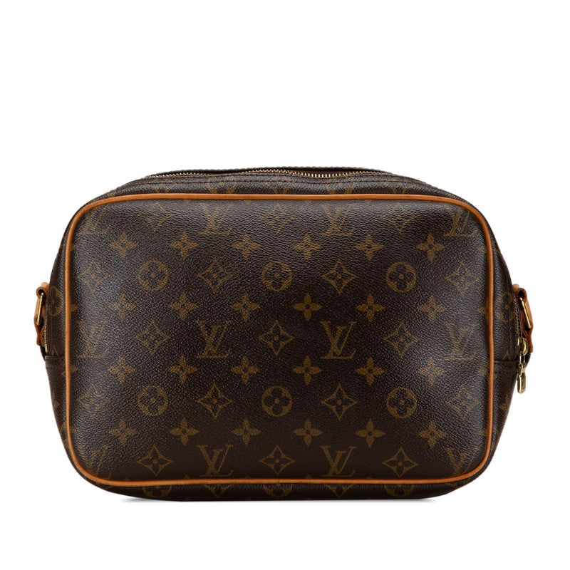 Louis Vuitton Monogram Reporter PM Shoulder Bag M45254 Brown PVC Leather