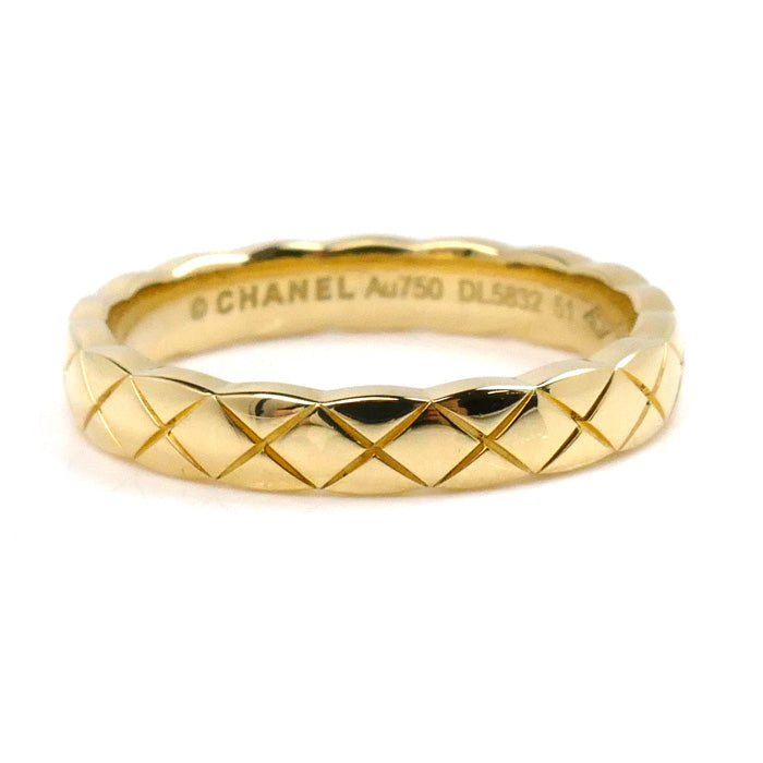 Chanel K18YG Yellow Gold Coco Crush Mini Ring