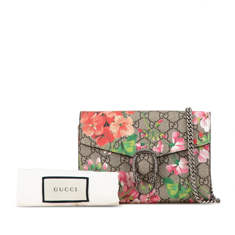 Gucci GG Blooms Dionysus Chain Shoulder Bag Wallet