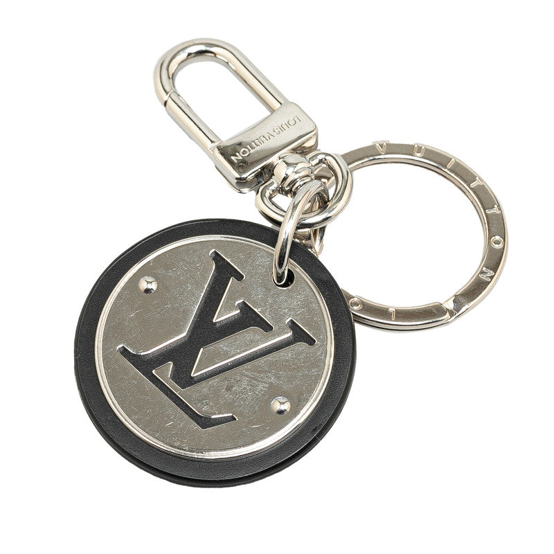 Louis Vuitton Metal Leather LV Circle Keyring Keychain M00741 in Very Good Condition