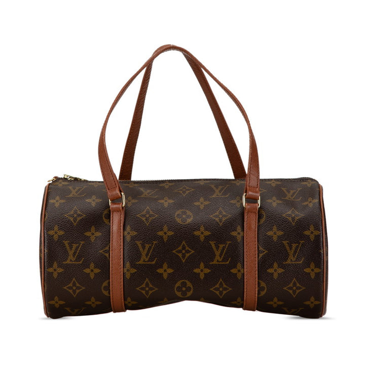 Louis Vuitton Papillon 30 Handbag Brown PVC Leather